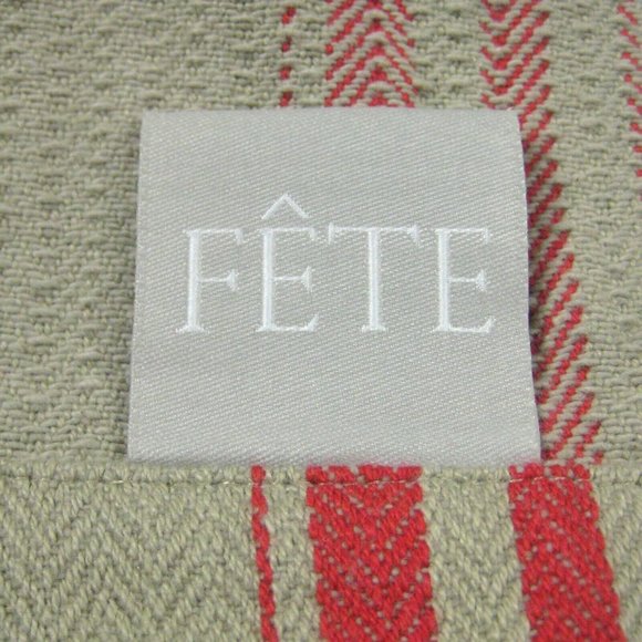 Feta Set of 4 Placemats Farmhouse Red Stripes 100% Cotton Table Decor Rustic - Picture 5 of 6